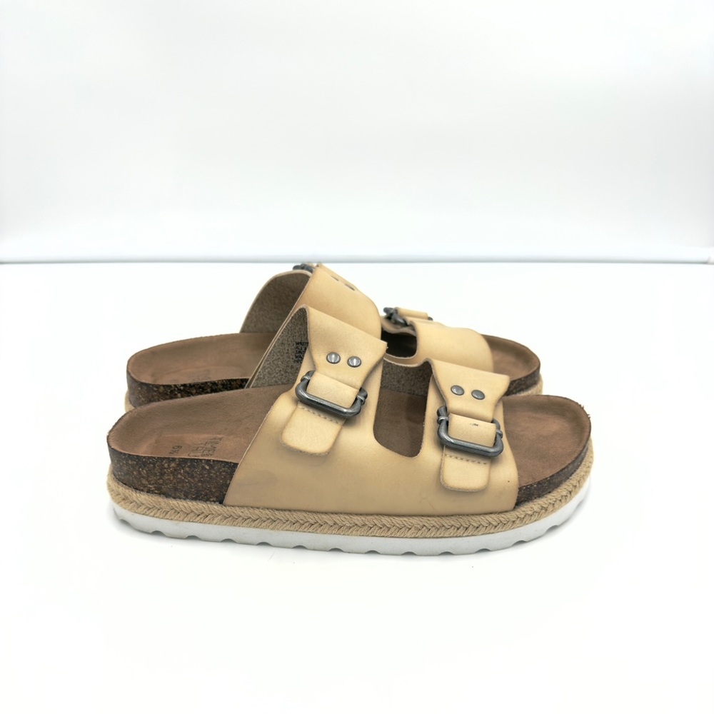 Time and Tru Beige Buckle Sandals
